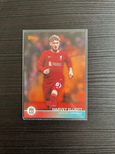 Harvey Elliott 2021 Topps Liverpool Team Set Orange /25