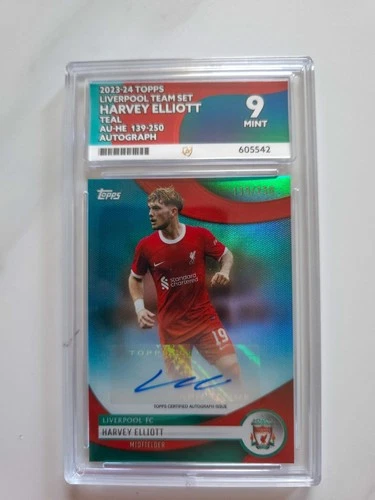 Harvey Elliott 2023 Topps Liverpool Team Set Teal /250