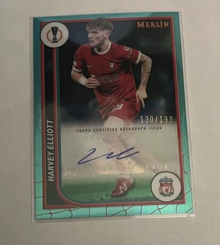 Harvey Elliott 2023 Topps Merlin Chrome Aqua Refractor /199