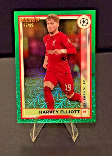 Harvey Elliott 2022 Topps Merlin Chrome Green Mojo Refractor /99