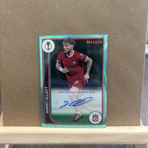 Harvey Elliott 2024 Topps Merlin UEFA Europa League Aqua 081/199