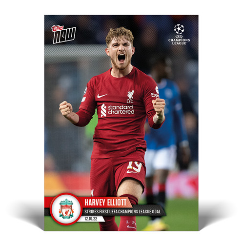 Harvey Elliott 2022 Topps NOW UCL