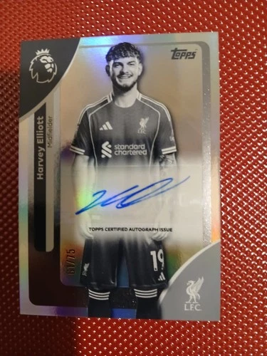 Harvey Elliott 2025 Topps Premier League Black & White /75