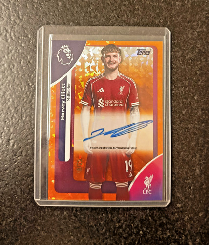 Harvey Elliott 2025 Topps Premier League Orange Sparkle /25