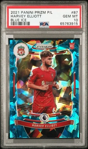 Harvey Elliott 2021 Panini Prizm Blue Ice /75