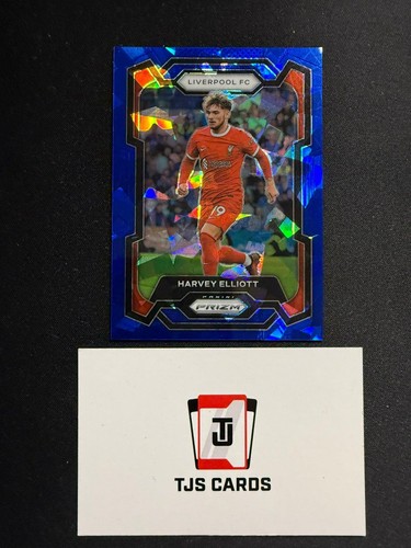 Harvey Elliott 2023 Panini Prizm Premier League Blue Cracked Ice /75