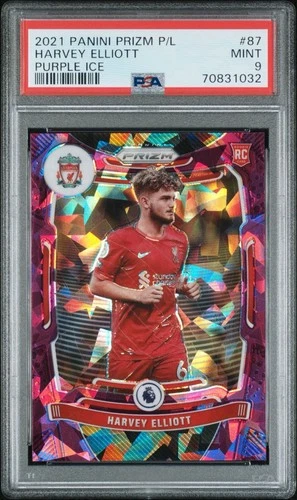 Harvey Elliott 2021 Panini Prizm Purple Ice 16/49