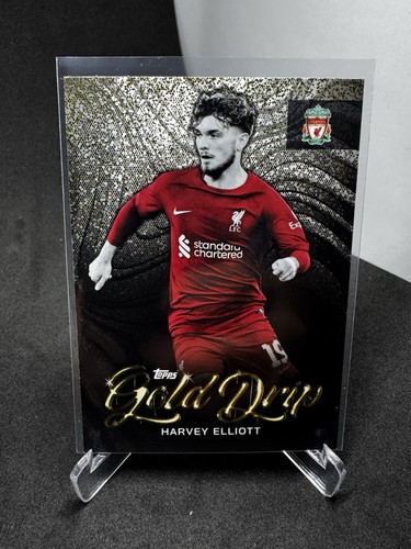Harvey Elliott 2022 Topps Teamset FC Liverpool Gold Drip