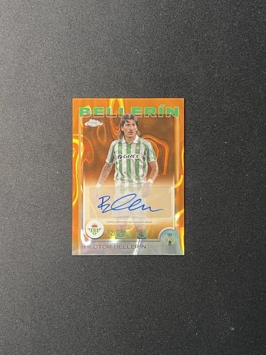 Hector Bellerin 2024 Topps Chrome UEFA Orange Refractor CA-HB/25
