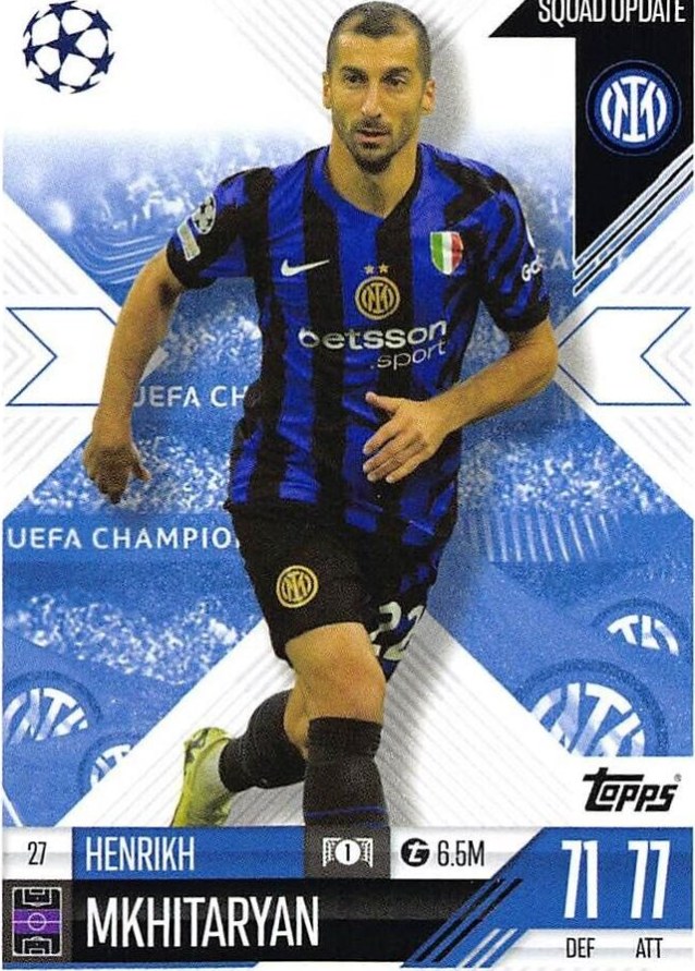 Henrikh Mkhitaryan 2024 Topps Match Attax UEFA Club Competitions Extra