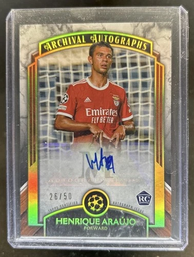 Henrique Araujo 2023 Topps Museum Collection UEFA Gold /50
