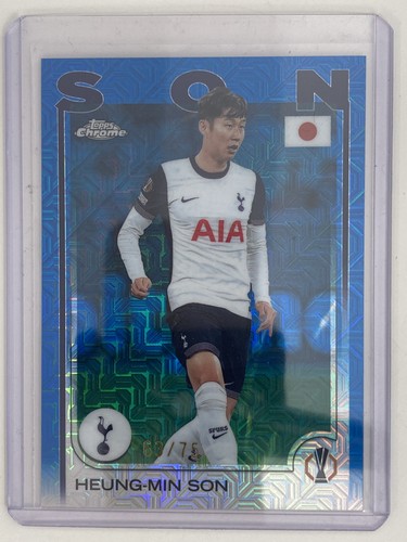 Heung Min Son 2025 Topps Chrome Japan Edition Blue Mojo /75