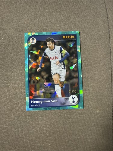 Heung-Min Son 2024 Topps Chrome Merlin Aqua Atomic /75