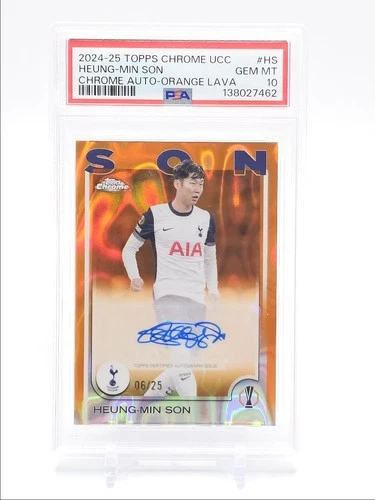 Heung-Min Son 2024 Topps Chrome Orange Lava /25