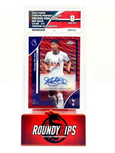 Heung-Min Son 2025 Topps Chrome Red Wave /5