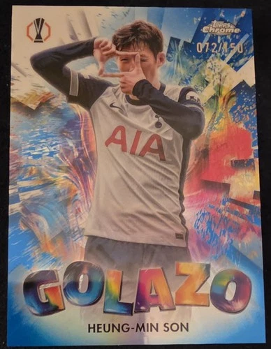 Heung-Min Son 2024 Topps Chrome UEFA Blue /150
