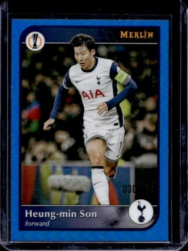 Heung-min Son 2024 Topps Merlin Chrome Blue Refractor /150