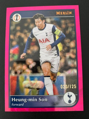 Heung-Min Son 2024 Topps Merlin Chrome Magenta Atomic Refractor /125