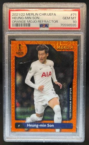 Heung-min Son 2021 Topps Merlin Chrome Orange Mojo Refractor /25