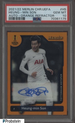 Heung-Min Son 2021 Topps Merlin Chrome Orange Refractor /25