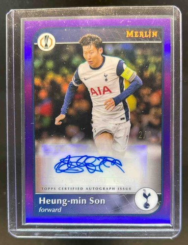 Heung-min Son 2024 Topps Merlin Chrome Purple Vintage Refractor /8