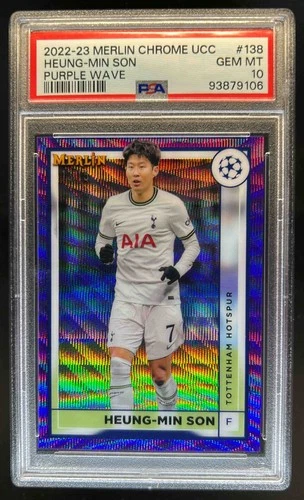 Heung-min Son 2023 Topps Merlin Chrome Purple Wave Refractor /15