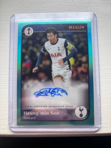 Heung-min Son 2024 Topps Merlin Chrome UEFA Aqua Refractor /75