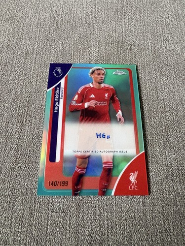 Hugo Ekitike 2026 Topps Chrome Aqua /199