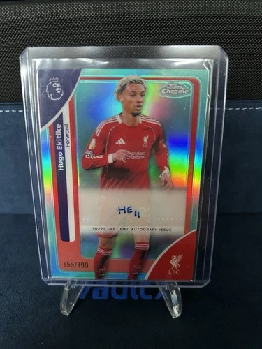 Hugo Ekitike 2026 Topps Chrome Aqua Refractor /199