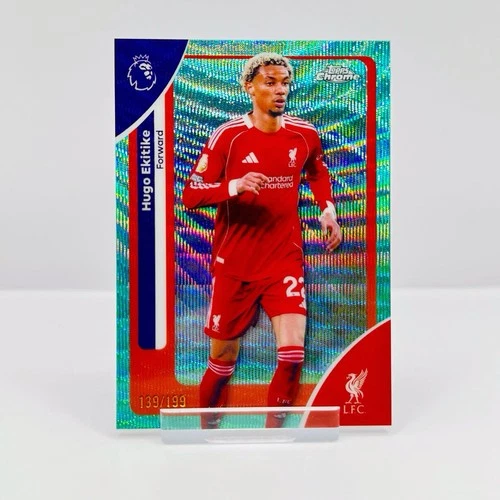 Hugo Ekitike 2026 Topps Chrome Aqua Wave Refractor /199