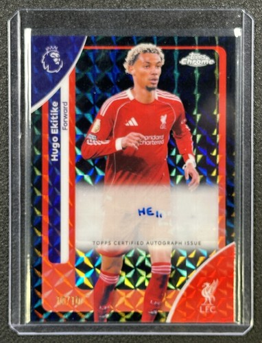 Hugo Ekitike 2026 Topps Chrome Black Geo Refractor /10