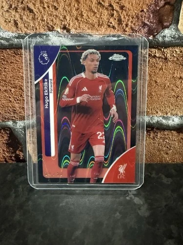 Hugo Ekitike 2026 Topps Chrome Black RayWave /10