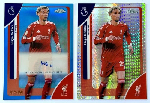 Hugo Ekitike 2025 Topps Chrome Blue /150