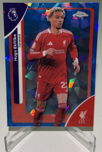 Hugo Ekitike 2025 Topps Chrome Blue Sapphire