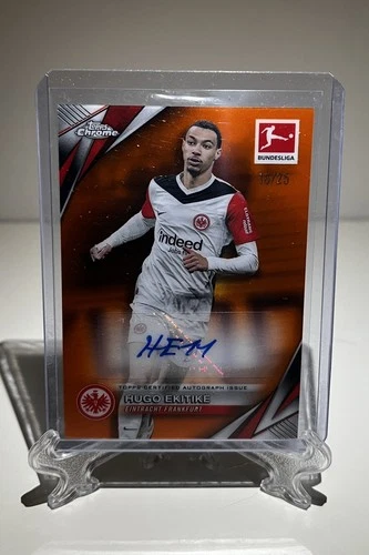 Hugo Ekitike 2024 Topps Chrome Bundesliga Orange Refractor /25