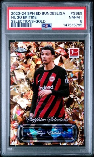 Hugo Ekitike 2023 Topps Chrome Bundesliga Sapphire Gold /50