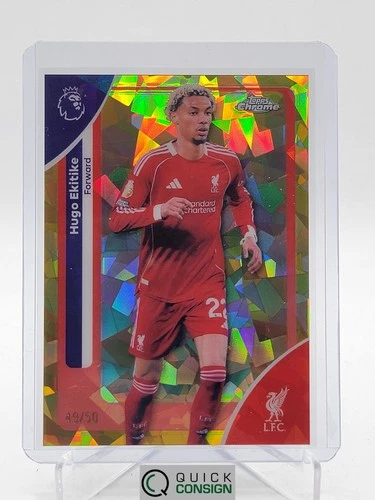 Hugo Ekitike 2026 Topps Chrome Gold /50