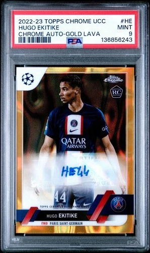 Hugo Ekitike 2022 Topps Chrome Gold Lava