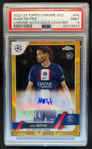 Hugo Ekitike 2023 Topps Chrome Gold Lava Refractor