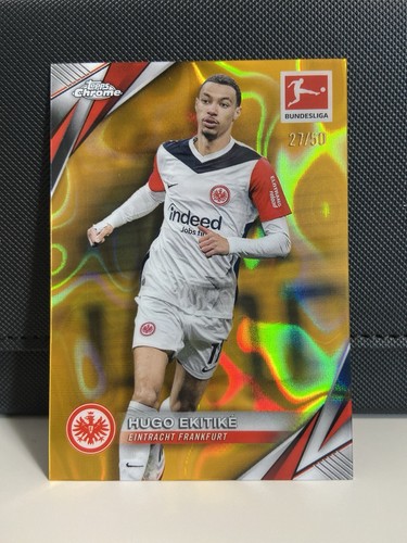 Hugo Ekitike 2024 Topps Chrome Gold Lava Refractor /50