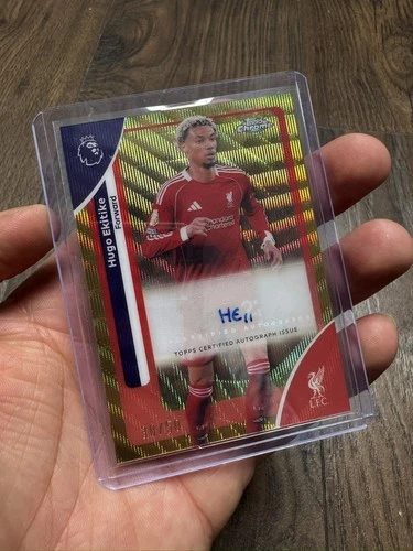 Hugo Ekitike 2026 Topps Chrome Gold Wave /50