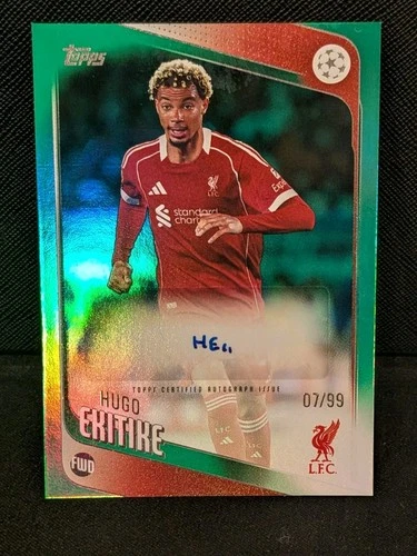 Hugo Ekitike 2024 Topps Chrome Green /99
