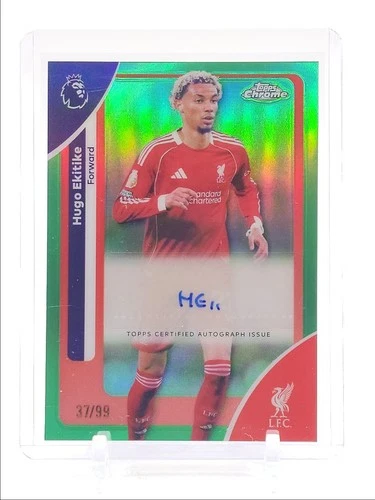 Hugo Ekitike 2026 Topps Chrome Green /99