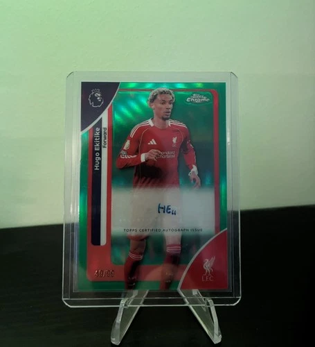 Hugo Ekitike 2025 Topps Chrome Green /99