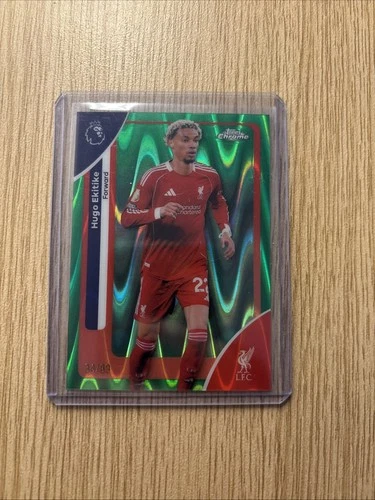 Hugo Ekitike 2026 Topps Chrome Green Refractor /99