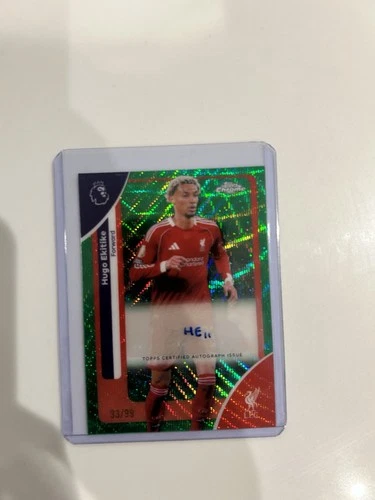 Hugo Ekitike 2024 Topps Chrome Green Speckle /99