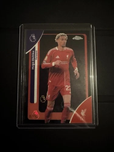 Hugo Ekitike 2025 Topps Chrome Logofractor Black /10