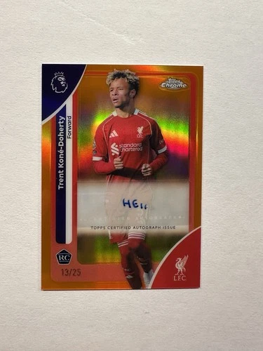 Hugo Ekitike 2025 Topps Chrome Orange /25