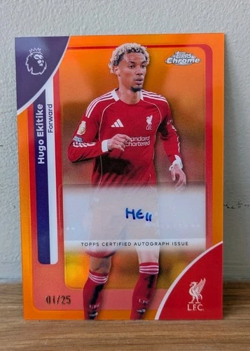 Hugo Ekitike 2026 Topps Chrome Orange /25