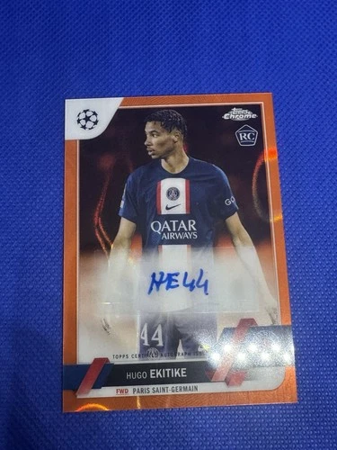 Hugo Ekitike 2022 Topps Chrome Orange Refractor